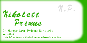 nikolett primus business card